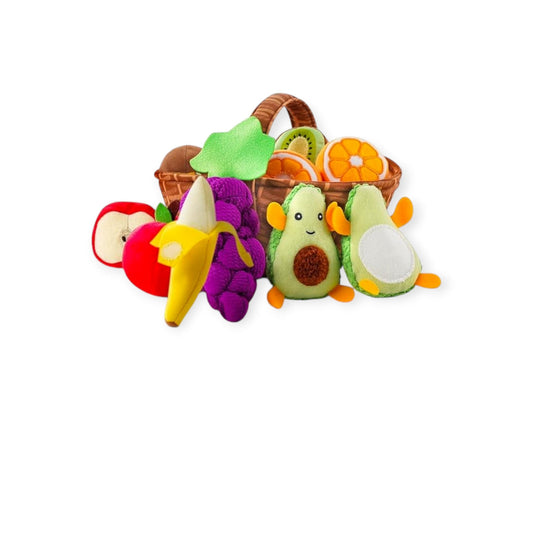 Montessori Fruit Basket – Plush Toy Set - Project Montessori