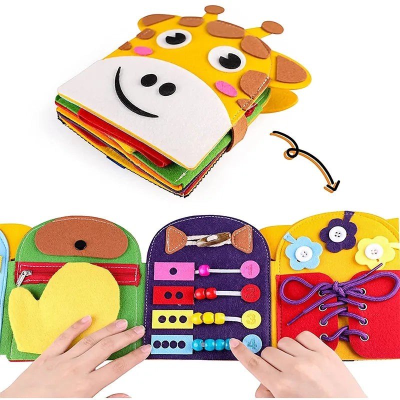 Montessori Giraffe Busy Book - Project Montessori