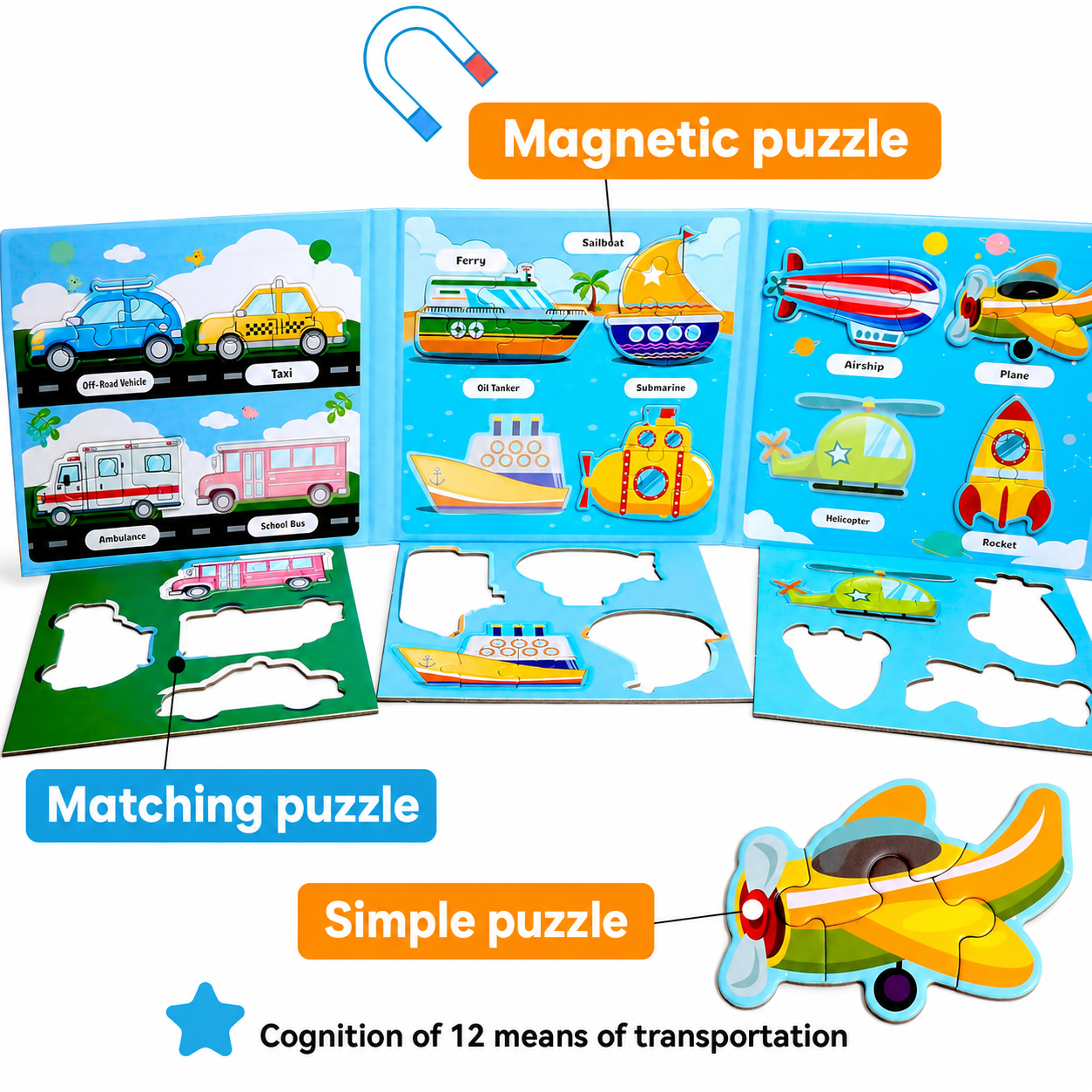 Montessori Magnetic Story Puzzle Books - Project Montessori