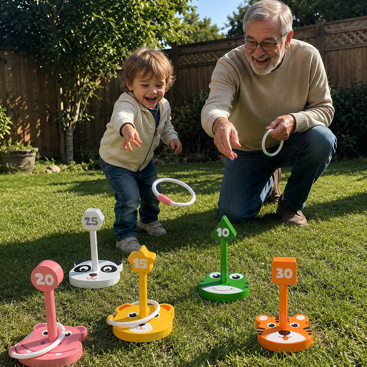 Montessori Outdoor Animal Ring Toss Kit - Project Montessori