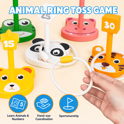 Montessori Outdoor Animal Ring Toss Kit - Project Montessori