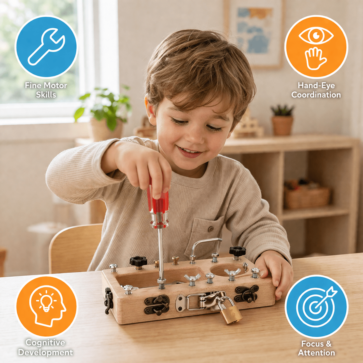 Montessori Screwdriver Tool Board - Project Montessori