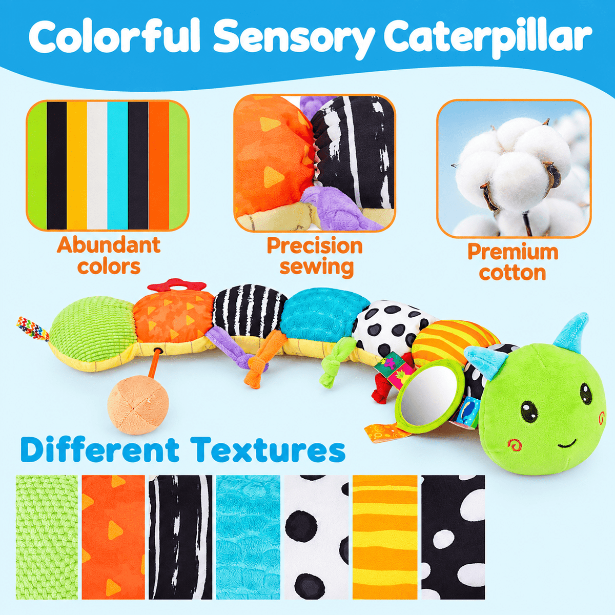 Montessori Sensory Caterpillar - Project Montessori Sensory Toy