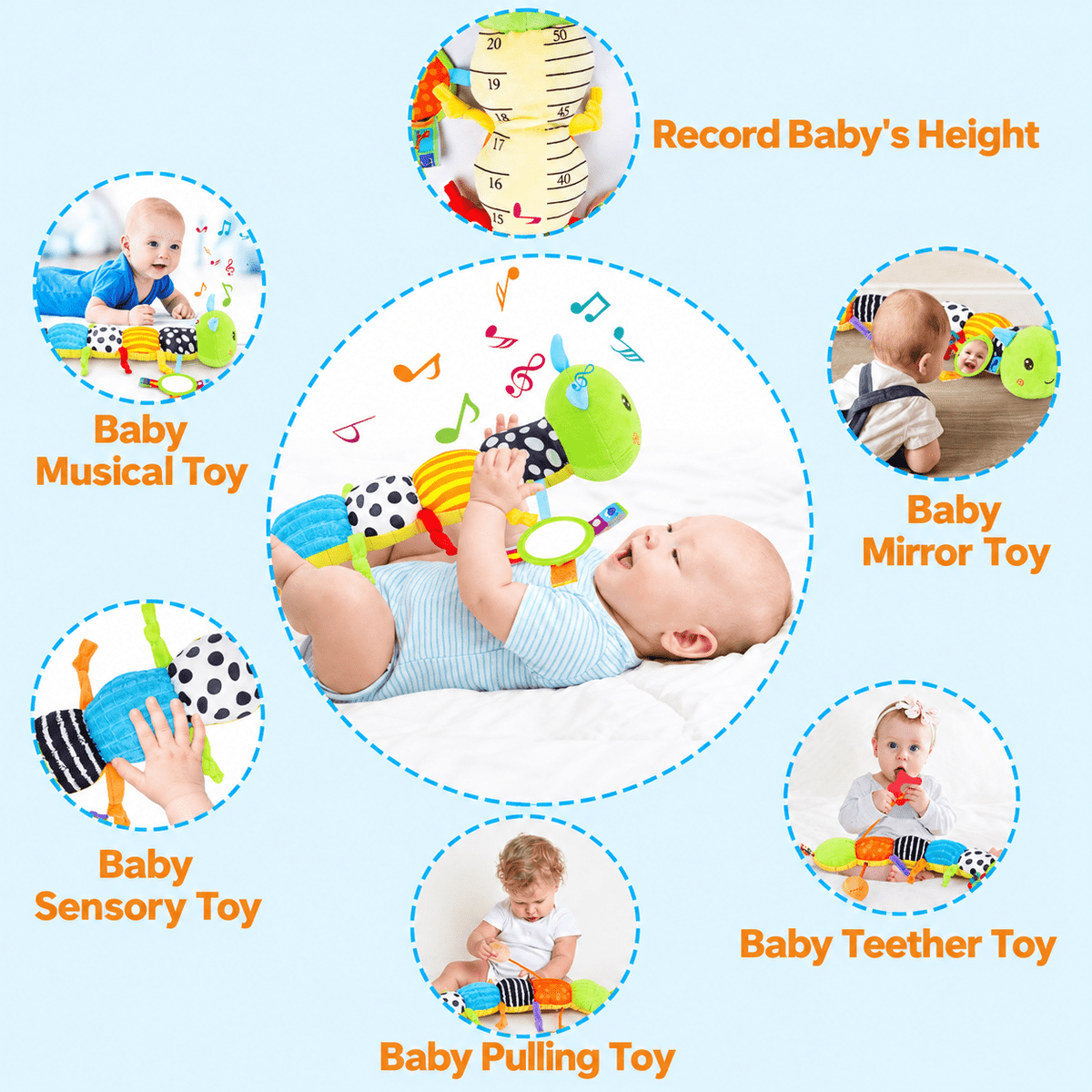 Montessori Sensory Caterpillar - Project Montessori Sensory Toy
