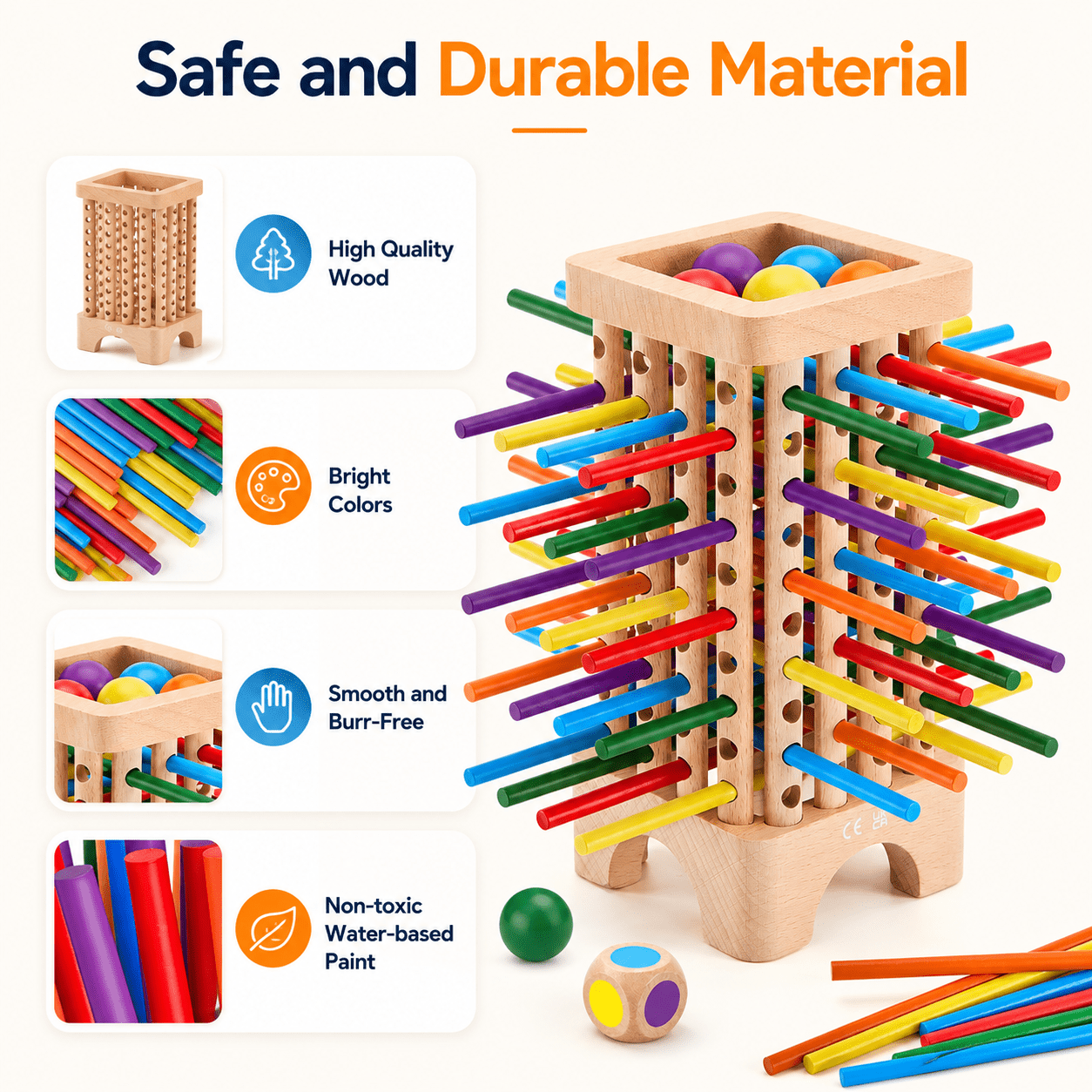 Montessori Stick Drop Tower Game - Project Montessori