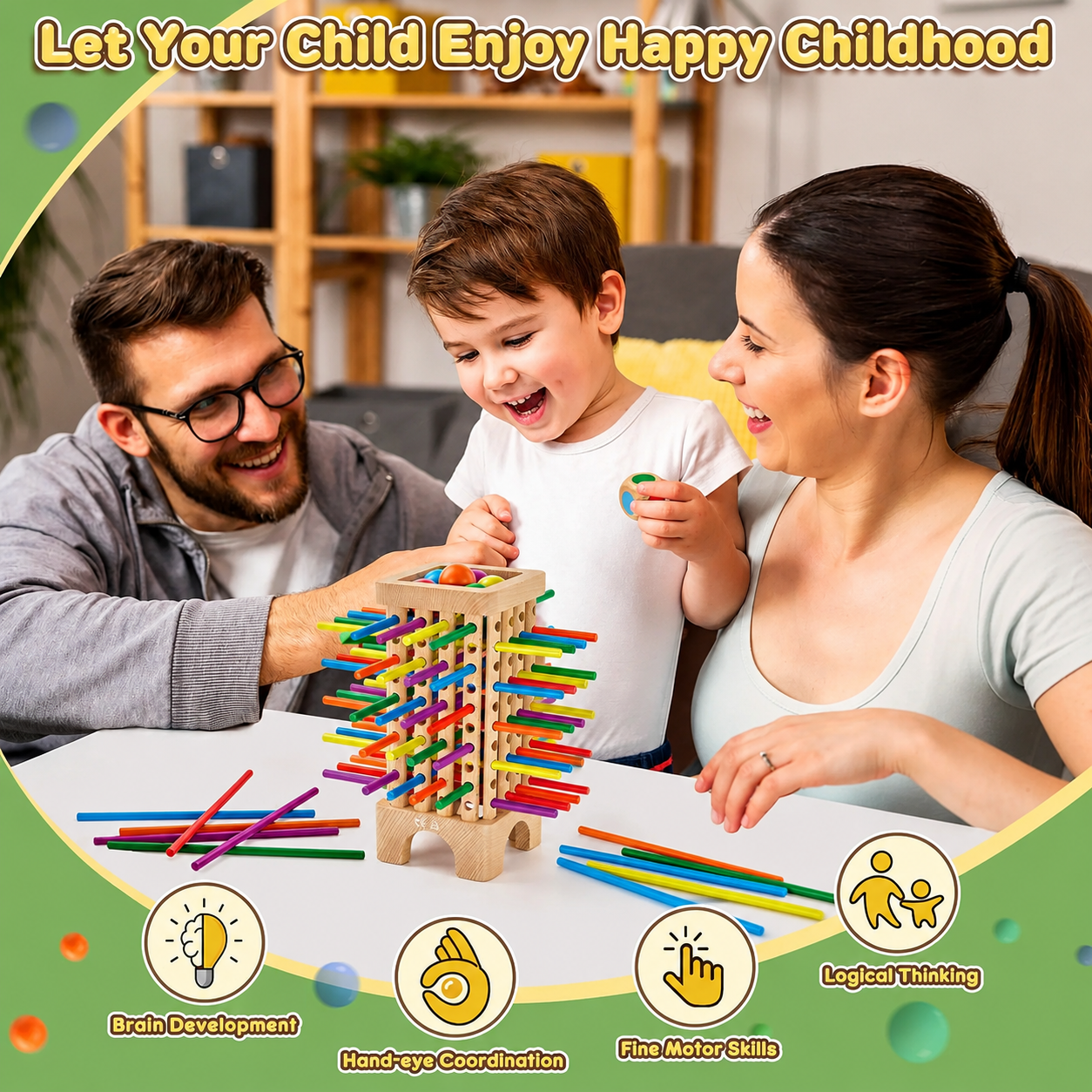 Montessori Stick Drop Tower Game - Project Montessori