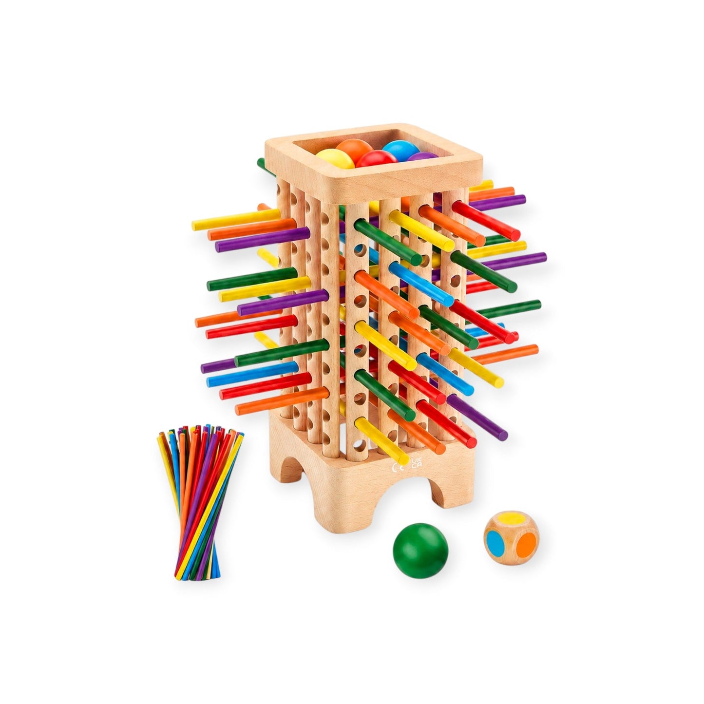 Montessori Stick Drop Tower Game - Project Montessori