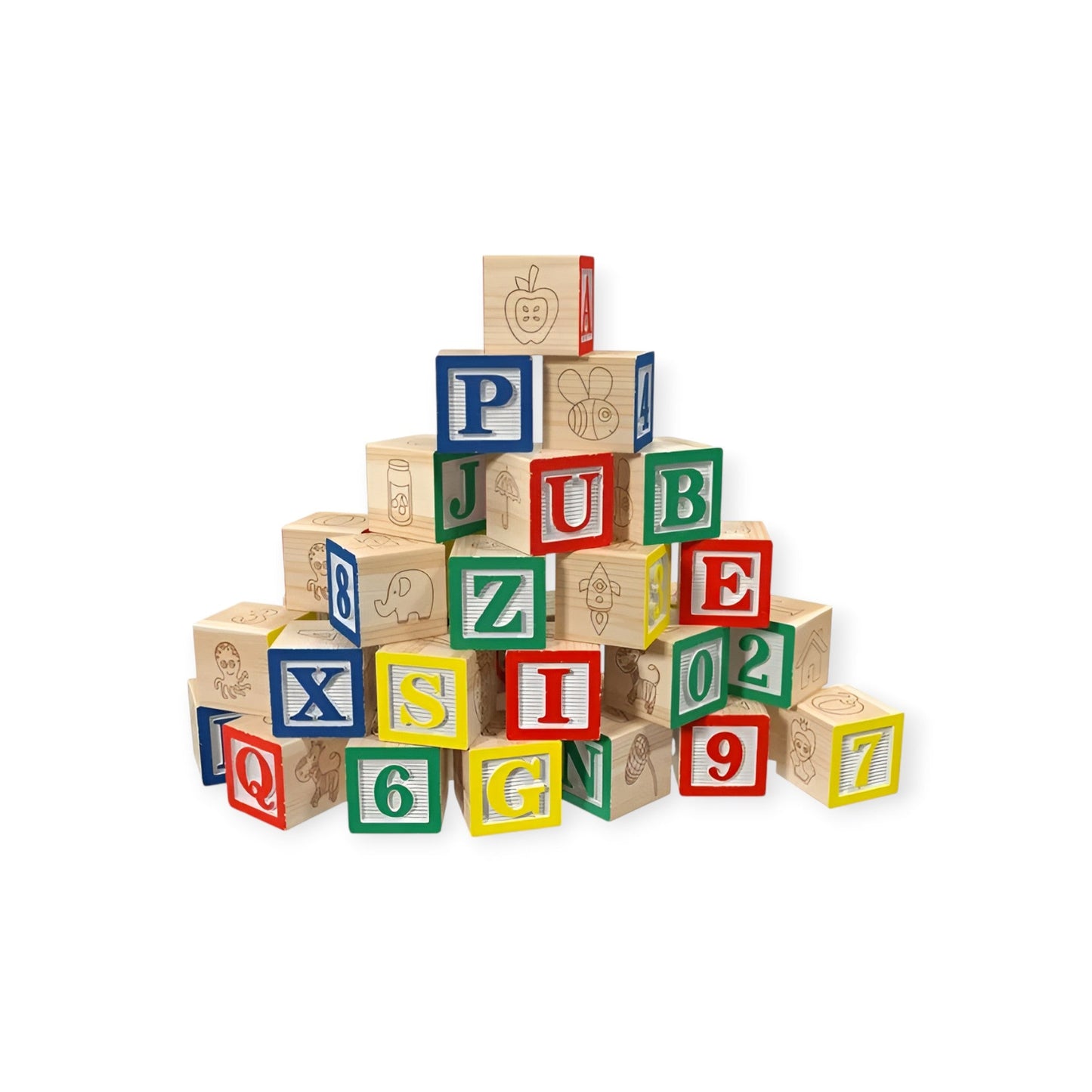 Montessori Wooden ABC Building Blocks - Project Montessori