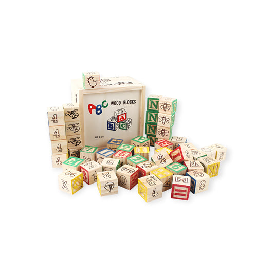Montessori Wooden ABC Building Blocks - Project Montessori