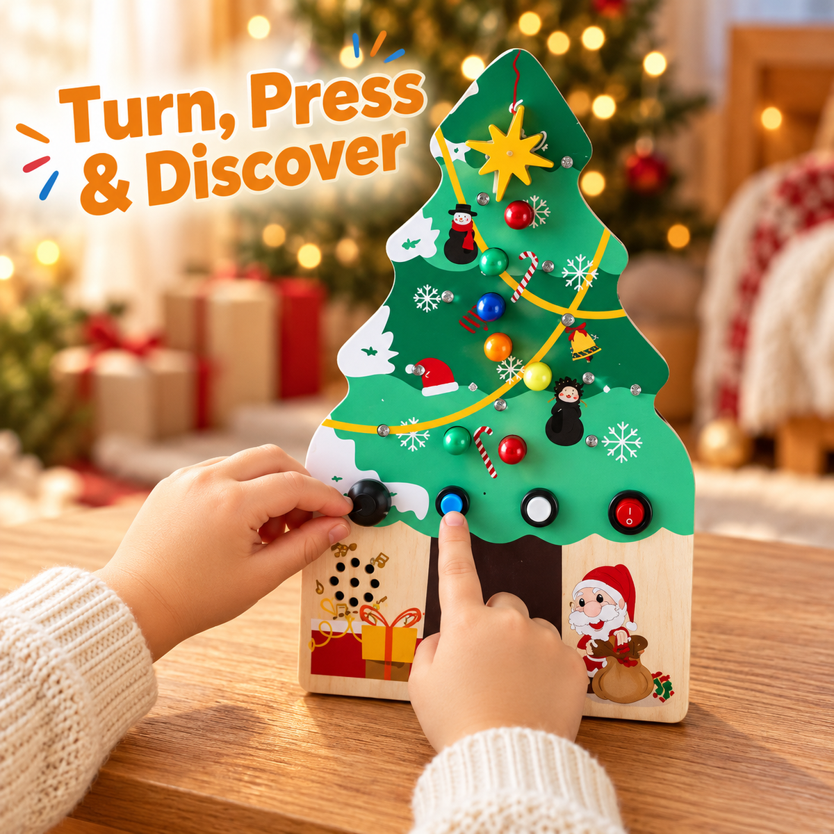 Montessori Wooden LED Christmas Tree - Project Montessori