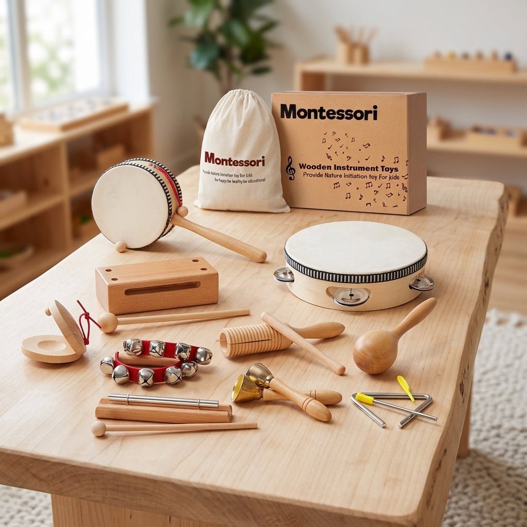 Montessori Wooden Music Instruments Set (10 Instruments) - Project Montessori