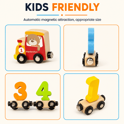 Montessori Wooden Number Train Set - Project Montessori Building Toy