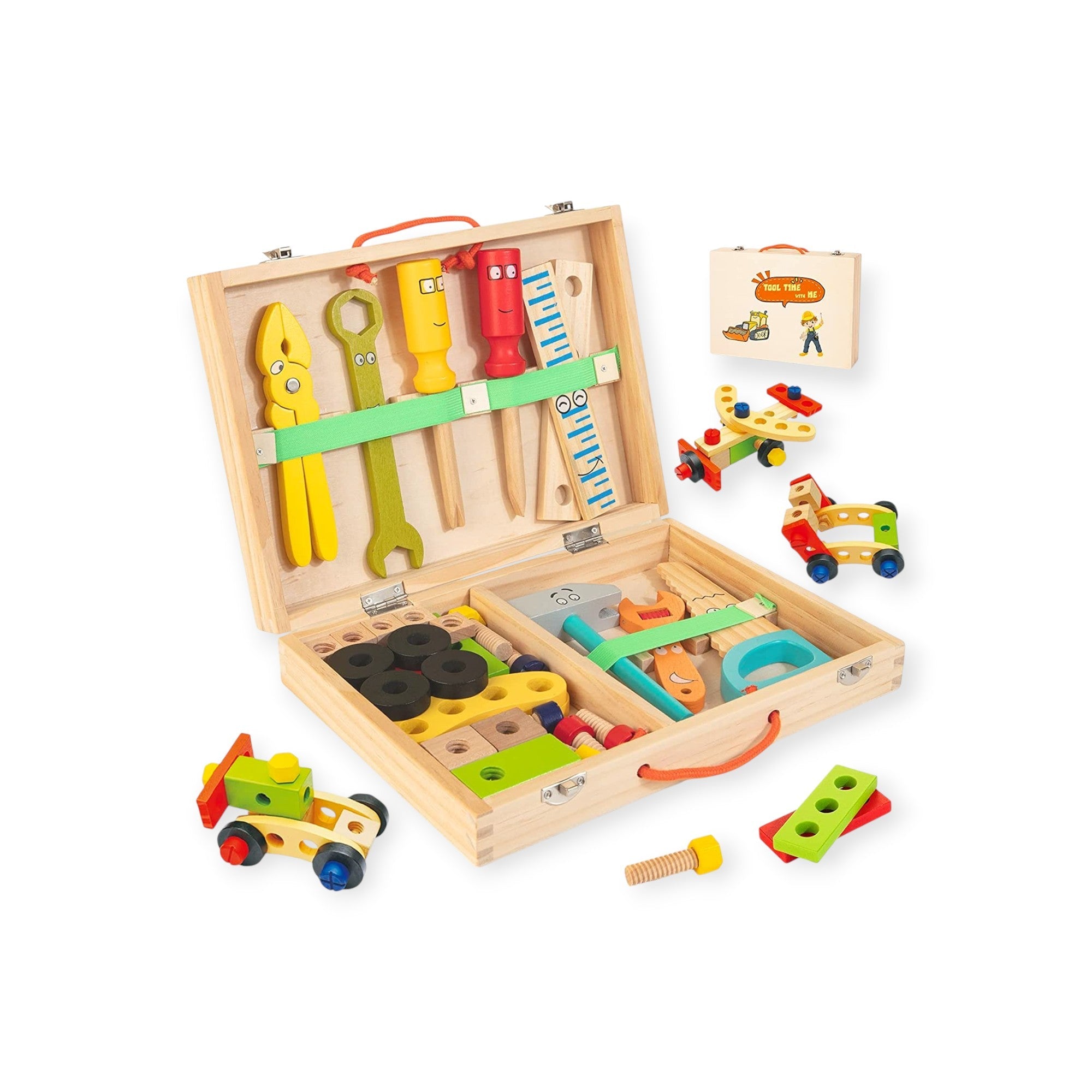Montessori Wooden Tool Set - Fun for Age 3yrs GIRAFFLYSTICKY