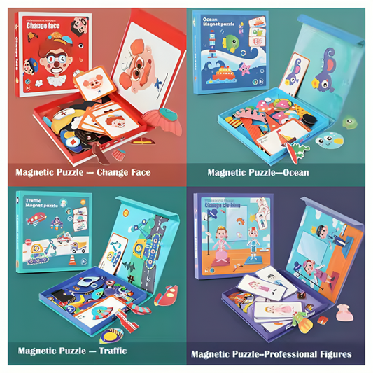 Montessori Magnetic Puzzles (4 Pack)