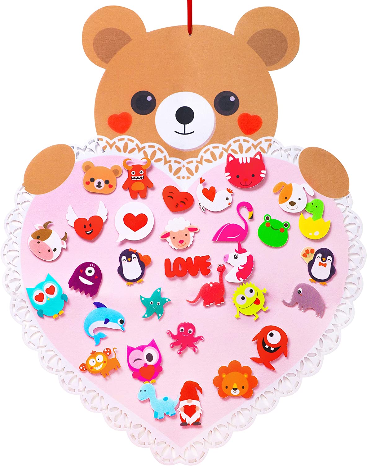 Montessori Felt Valentine's  Bear