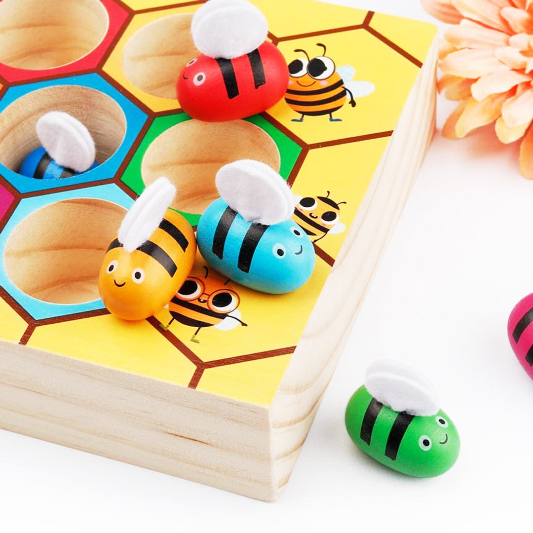 Best Seller: Bee Wooden Sorting Game - Project Montessori