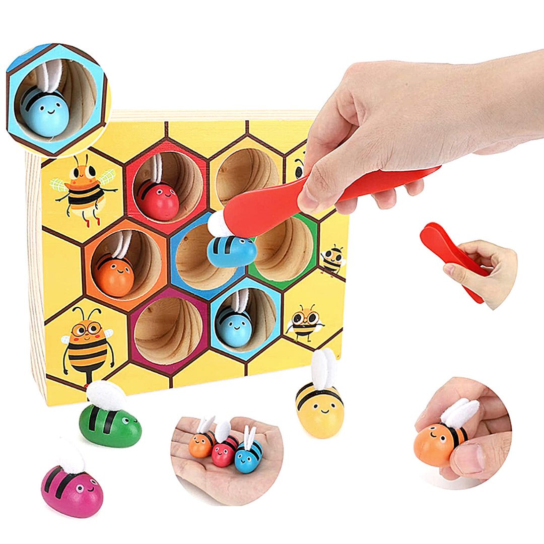 Best Seller: Bee Wooden Sorting Game - Project Montessori