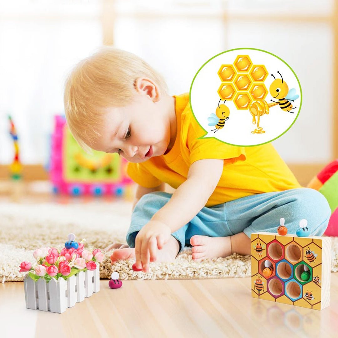 Best Seller: Bee Wooden Sorting Game - Project Montessori