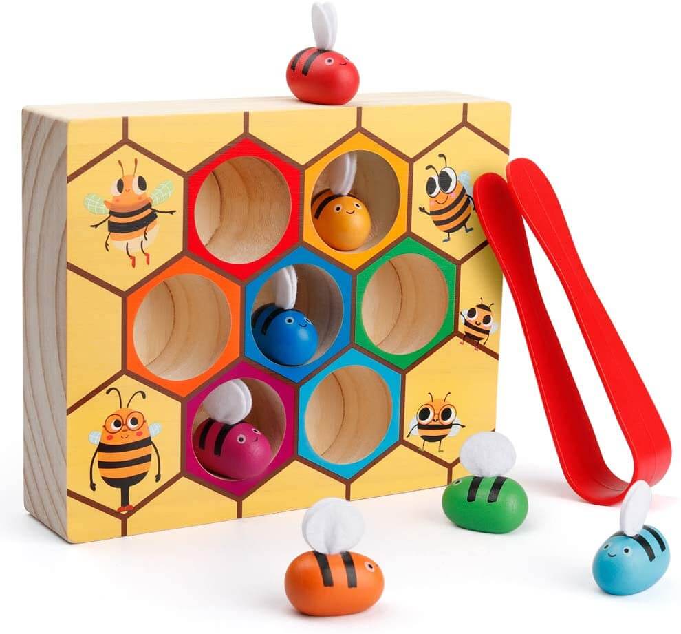 Best Seller: Bee Wooden Sorting Game - Project Montessori