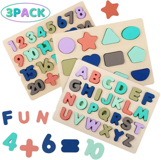 Montessori Educational Puzzles (PACK OF 3!) - Project Montessori