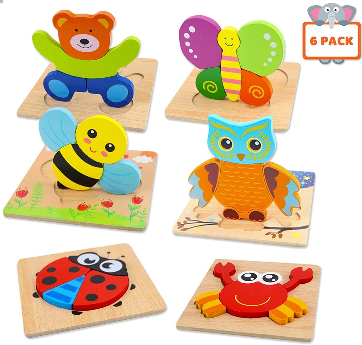 Project Montessori™ Animal Puzzles 6 PACK - Project Montessori