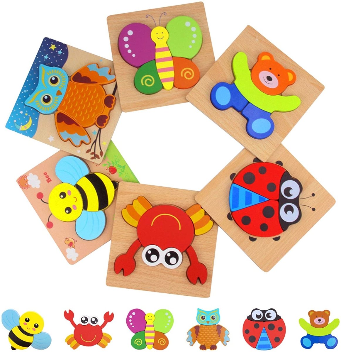 Project Montessori™ Animal Puzzles 6 PACK - Project Montessori